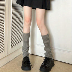 Solid Knitted Leg Warmers Women's Stockings & Hosiery