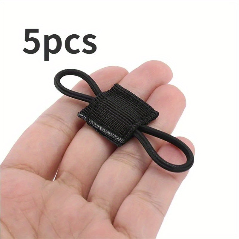5pcs Outdoor Nylon Fastener Binding Retainer Elastic Molle Ribbon Buckle