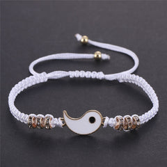 Yin Yang Beads Adjustable Bracelet Friendship Relationship Gift