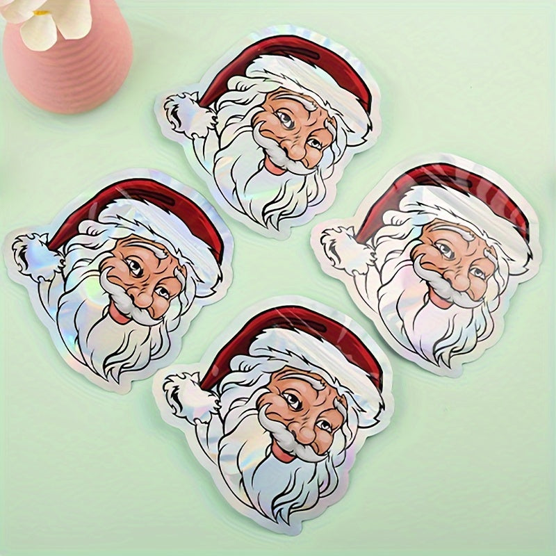 10pcs Santa Claus Ziplock Gift Bags Christmas Decorations