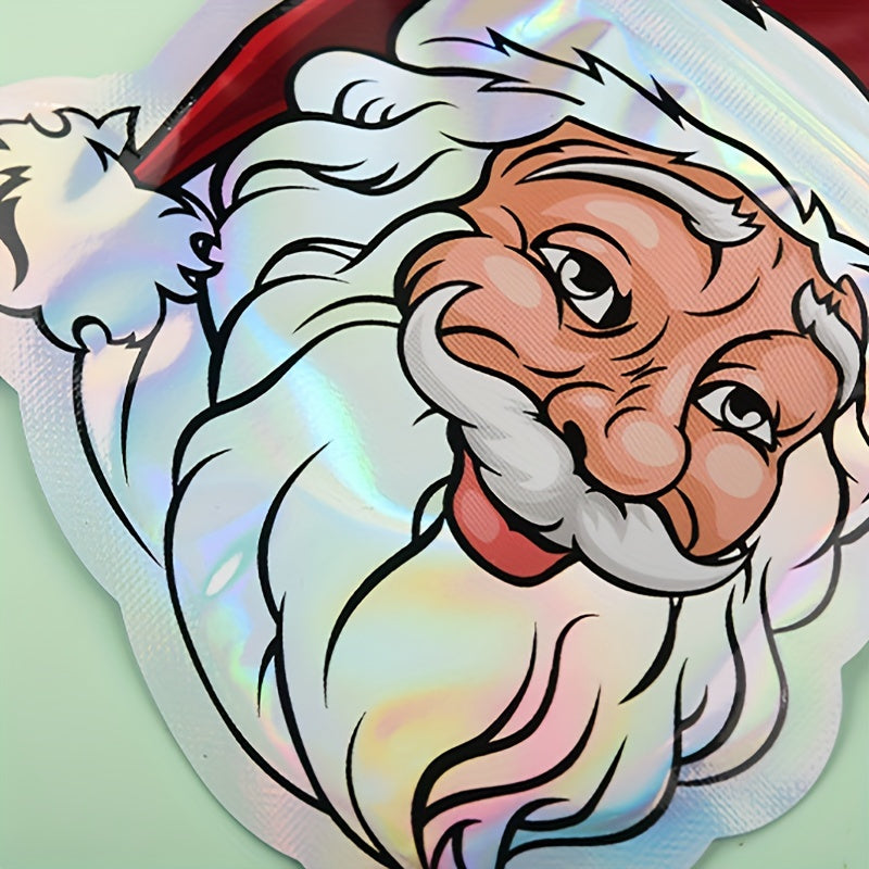 10pcs Santa Claus Ziplock Gift Bags Christmas Decorations
