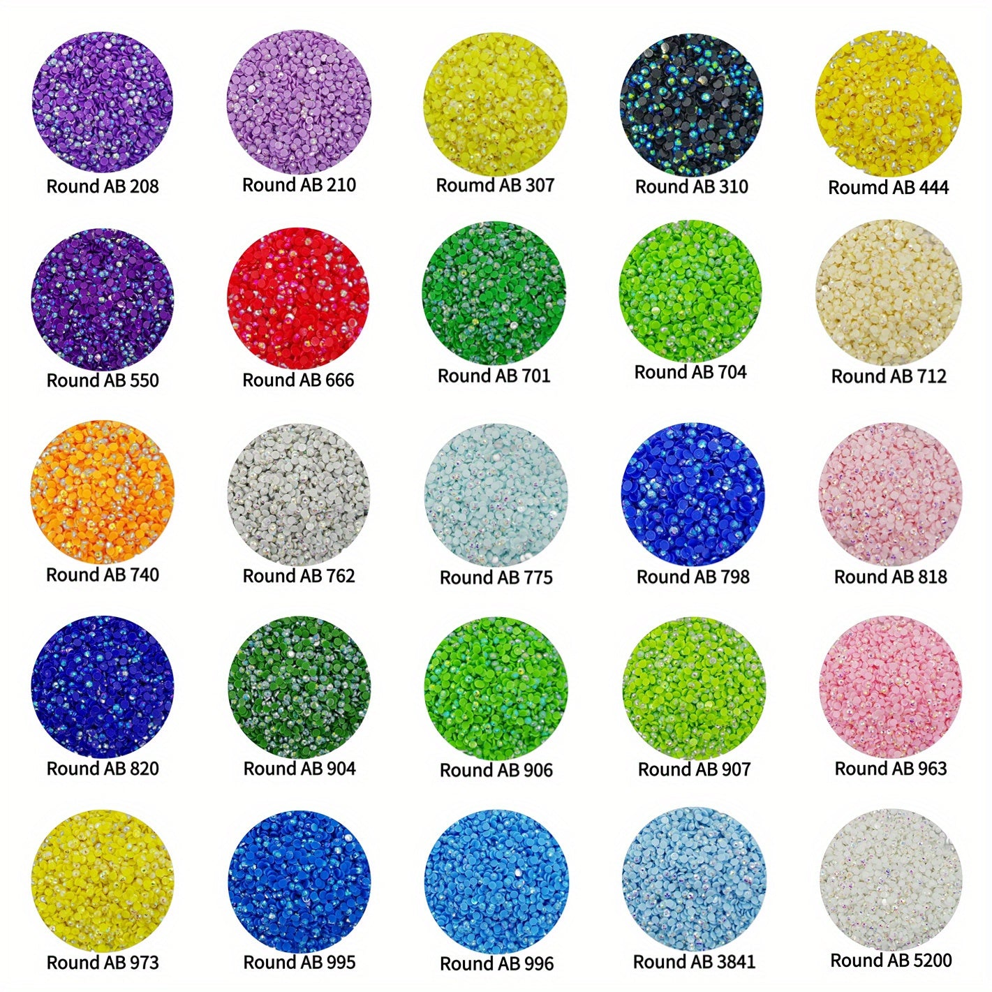 5g AB Diamond 50 Types Round Square Drill Painting Tool