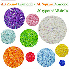5g AB Diamond 50 Types Round Square Drill Painting Tool