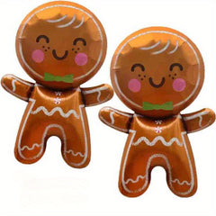 Cartoon Christmas Gingerbread Man Foil Balloon Decoration