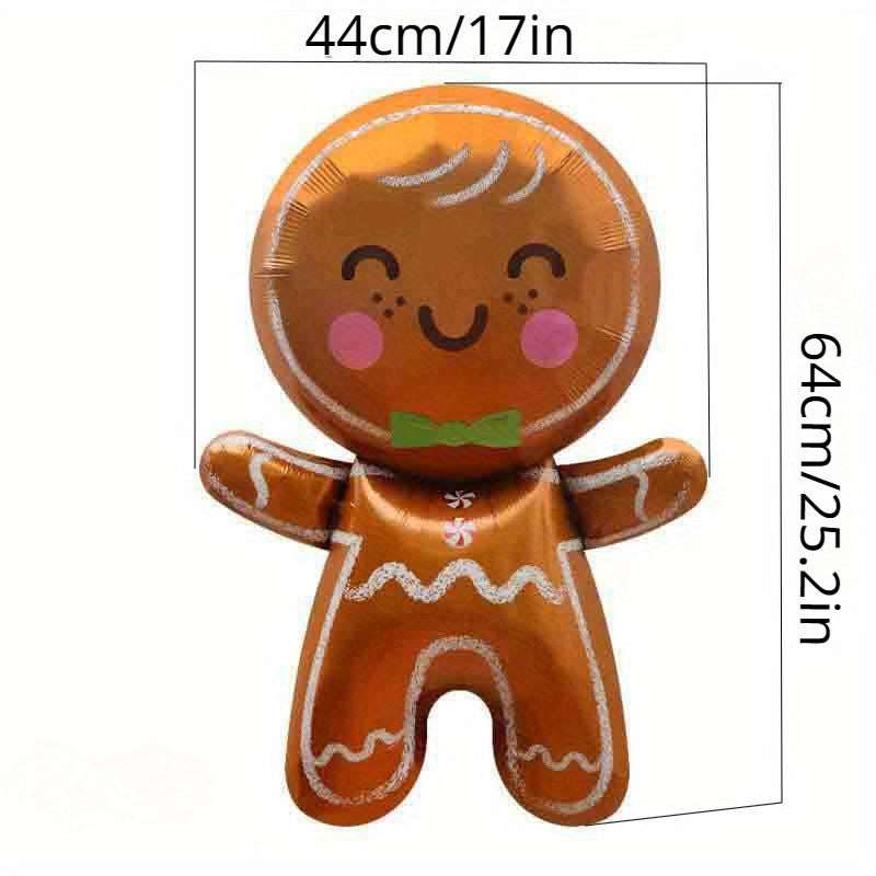 Cartoon Christmas Gingerbread Man Foil Balloon Decoration