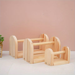 Rotating Wooden Thread Holder for Knitting Yarn Balls - Hand Weaving Tools