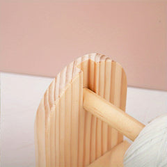 Rotating Wooden Thread Holder for Knitting Yarn Balls - Hand Weaving Tools