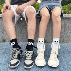Hand In Hand Magnetic Couples Socks Friends Socks Versatile Mid-tube Gift
