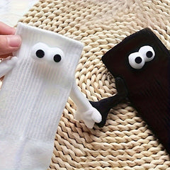 Hand In Hand Magnetic Couples Socks Friends Socks Versatile Mid-tube Gift