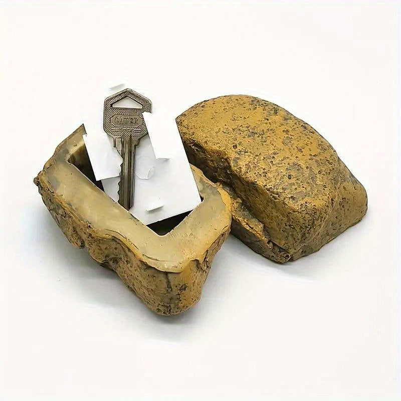 Creative Stone Key Box Outdoor Hidden Storage Resin Stone Shape