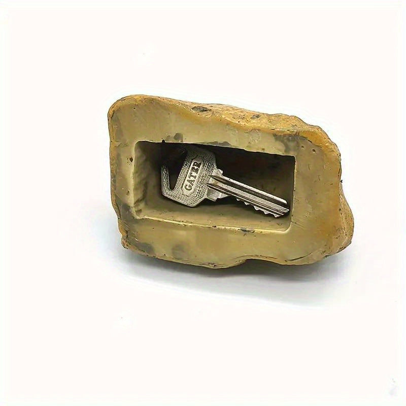 Creative Stone Key Box Outdoor Hidden Storage Resin Stone Shape