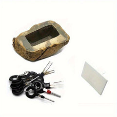 Creative Stone Key Box Outdoor Hidden Storage Resin Stone Shape