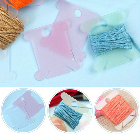 50/100pcs Cross Stitch Thread Winding Board Thread Winder Plastic Organizer