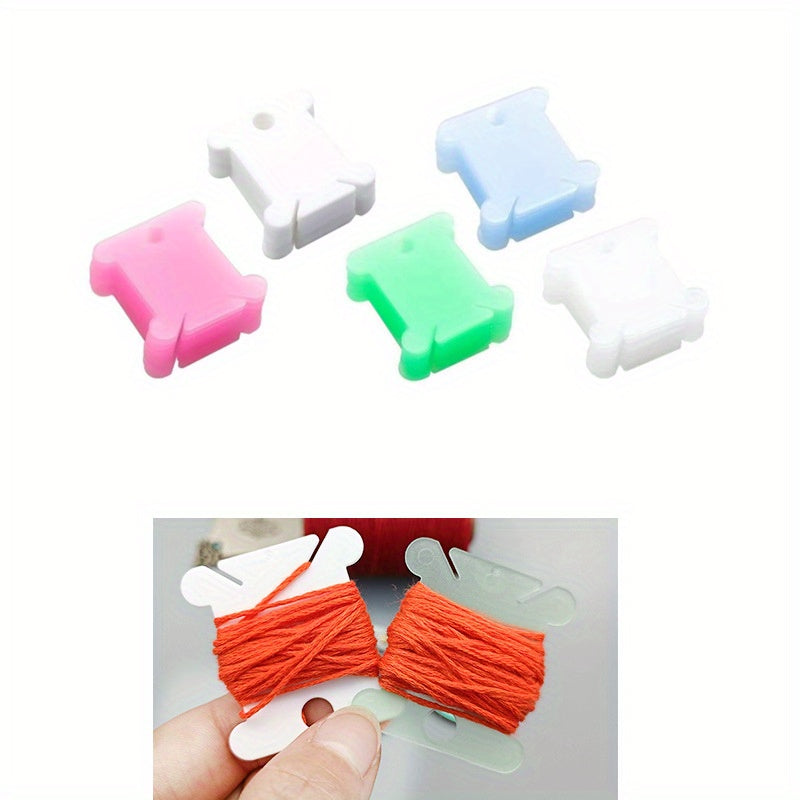 50/100pcs Cross Stitch Thread Winding Board Thread Winder Plastic Organizer