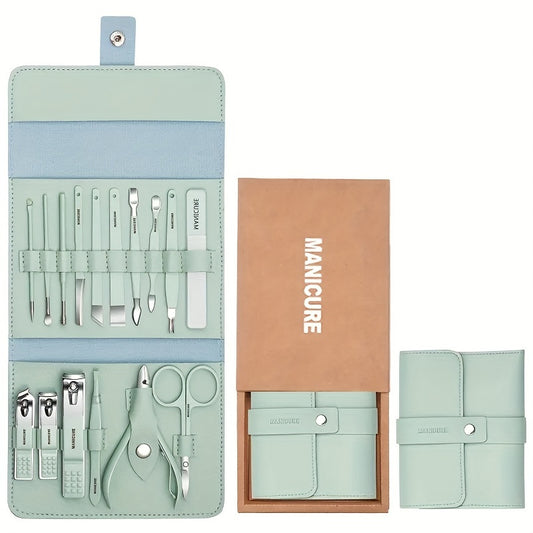 16pcs Portable Nail Clippers Fingernail & Toenail Cutter Manicure Tool