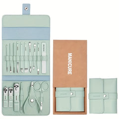 16pcs Portable Nail Clippers Fingernail & Toenail Cutter Manicure Tool