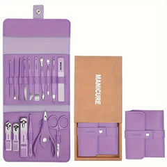 16pcs Portable Nail Clippers Fingernail & Toenail Cutter Manicure Tool