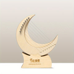 8 Strings G Key Mini Finger Harp Wood Moon Lyre Harp For Beginner