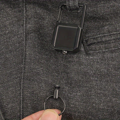 Metal Square Keychain Buckle Retractable Key Chain For Outdoor Camping