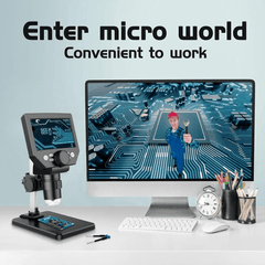 Professional LCD Digital Microscope 10 92 Cm 1080P 10 Megapixels