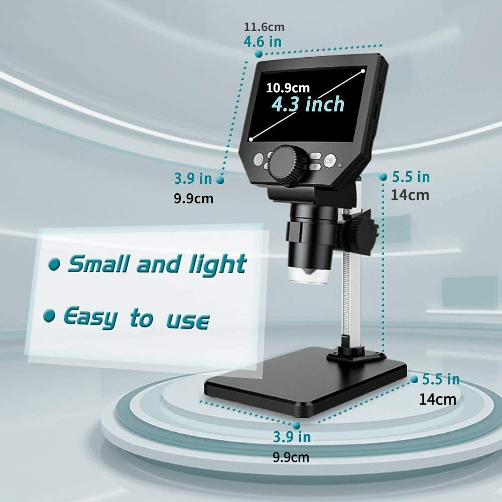 LCD Digital Microscope 1080P 10 Megapixels 1-1000X Zoom Stereo Camera
