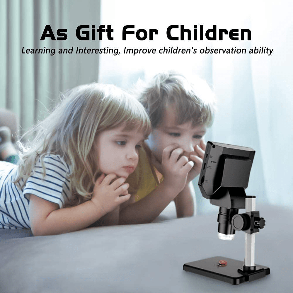 1080P 10MP LCD Digital Microscope 1-1000X Magnification Camera Video Recorder