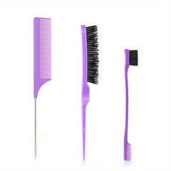 3pcs Hair Brush Set Hair Comb Double Sided Hairline Brush Smooth Comb