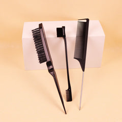 3pcs Hair Brush Set Hair Comb Double Sided Hairline Brush Smooth Comb