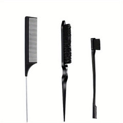 3pcs Hair Brush Set Hair Comb Double Sided Hairline Brush Smooth Comb