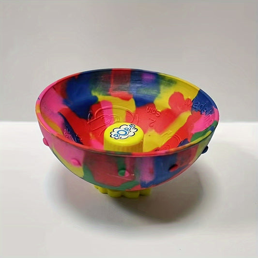 5pcs Camo Bouncing Bowl Fidget Toy Hip Hop Jumping Stress Relief Outdoor Toy