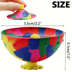 5pcs Camo Bouncing Bowl Fidget Toy Hip Hop Jumping Stress Relief Outdoor Toy