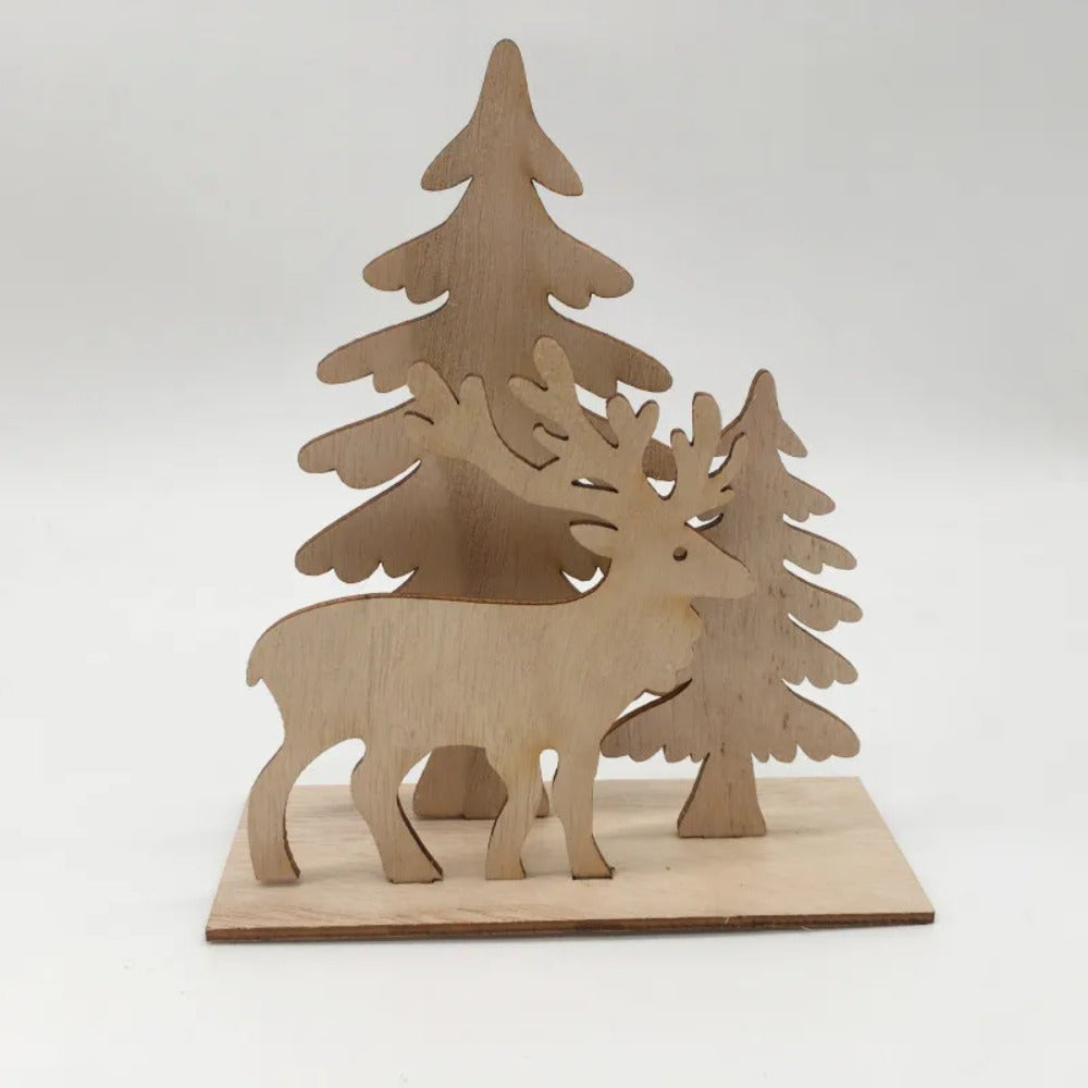 Wooden Ornaments Craft Wood Slices Christmas Tree Decoration DIY