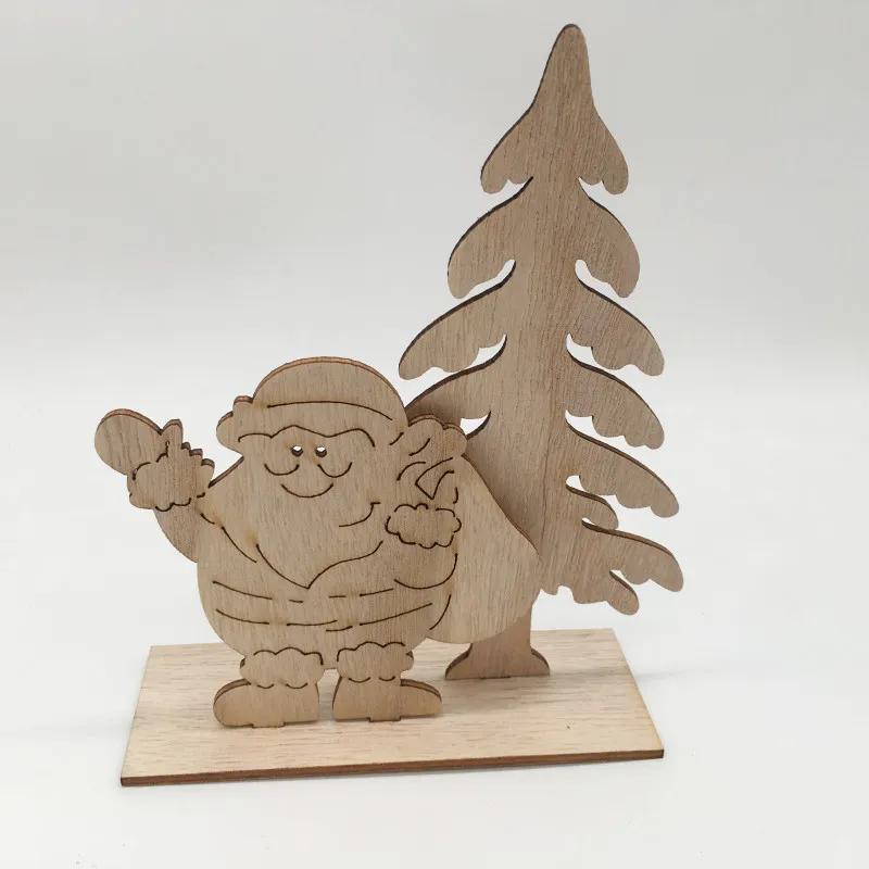 Wooden Ornaments Craft Wood Slices Christmas Tree Decoration DIY