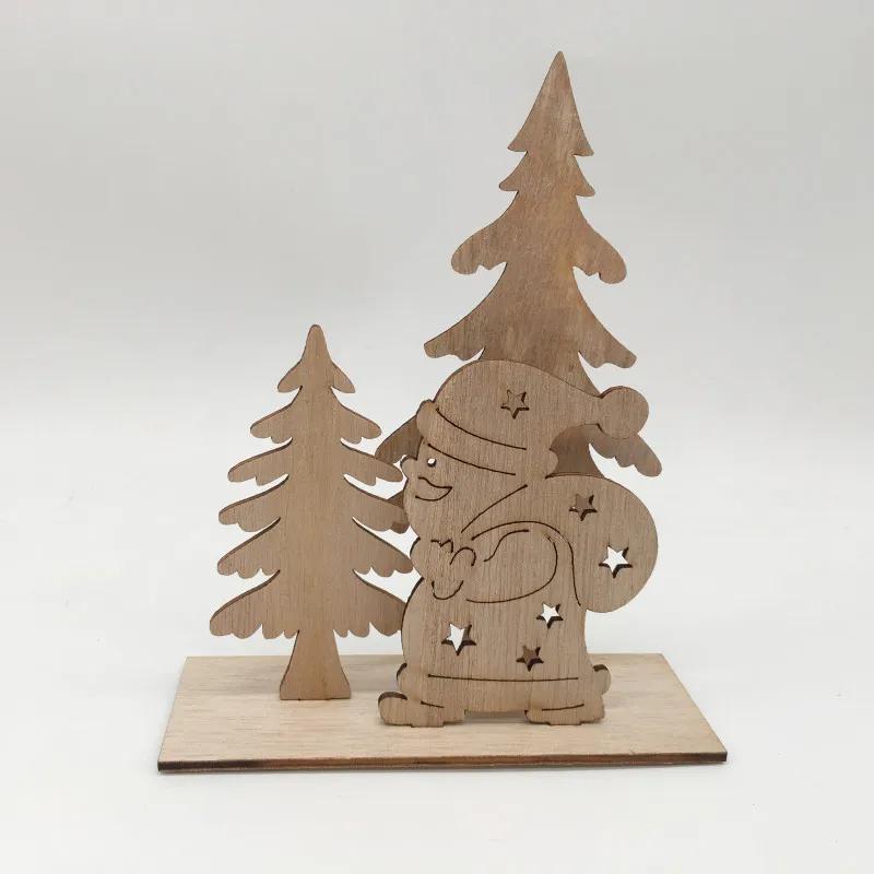 Wooden Ornaments Craft Wood Slices Christmas Tree Decoration DIY