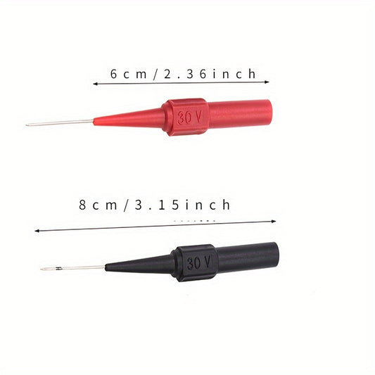 2pcs 30V Multimeter Test Lead Extention Back Probes Sharp Needle Micro Pin
