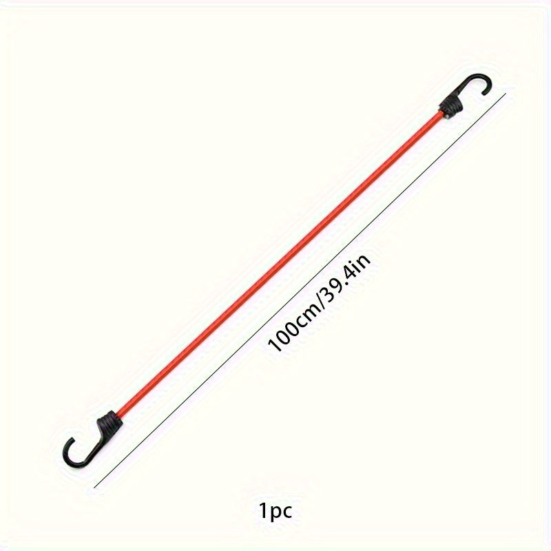 24-40 Inch Bungee Cord Dual Hooks Heavy Duty Elastic Straps Gray