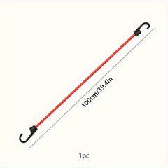 24-40 Inch Bungee Cord Dual Hooks Heavy Duty Elastic Straps Gray