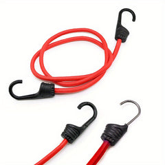 24-40 Inch Bungee Cord Dual Hooks Heavy Duty Elastic Straps Gray