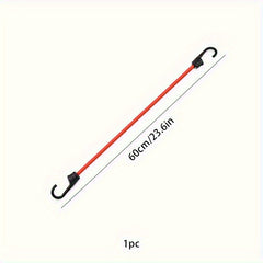24-40 Inch Bungee Cord Dual Hooks Heavy Duty Elastic Straps Gray