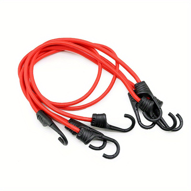24-40 Inch Bungee Cord Dual Hooks Heavy Duty Elastic Straps Gray