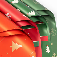 10pcs Waterproof Christmas Gift Wrapping Paper Flower Bouquet Supplies