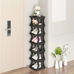 Narrow Standing Plastic Shoe Rack with 1 Layer