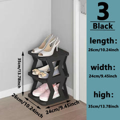 Narrow Standing Plastic Shoe Rack with 1 Layer