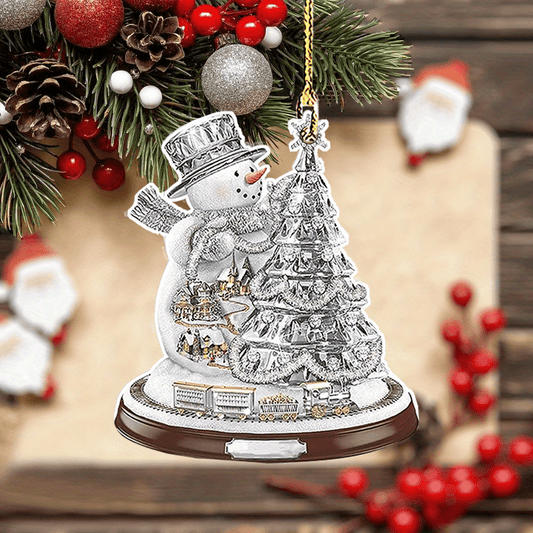 Bling Christmas Tree Pendant Acrylic Decorative Charm Car Bag Keychain
