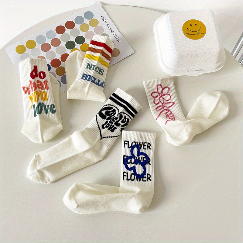 Graffiti Crew Socks Cotton Sports Socks