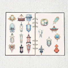 50pcs Lantern Chinese Palace Vinyl Stickers for Guitar Skateboard