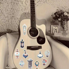 50pcs Lantern Chinese Palace Vinyl Stickers for Guitar Skateboard