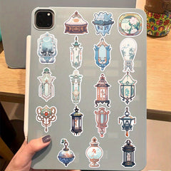 50pcs Lantern Chinese Palace Vinyl Stickers for Guitar Skateboard