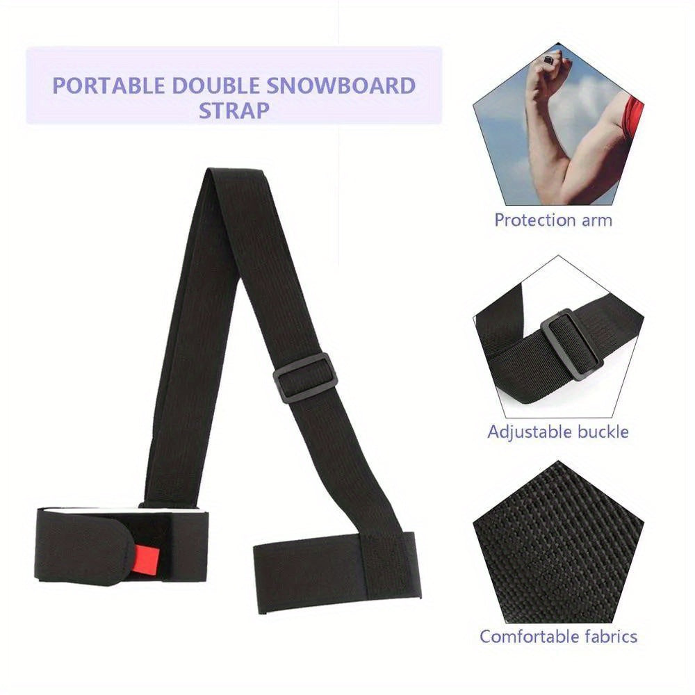 Skiing Pole Shoulder & Hand Carrier Skiing Handle Strap