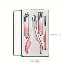 4pcs Nail Clippers Fingernail & Toenail Cutter Set Eagle Mouth Nail Clipper Nose